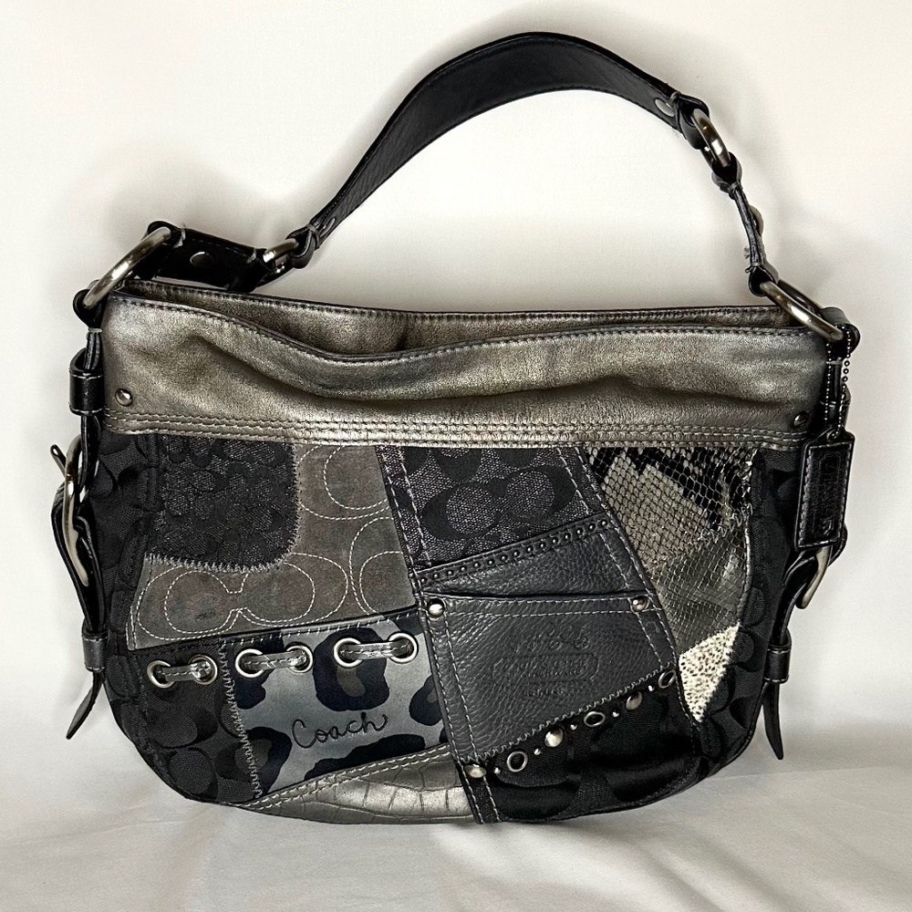 COACH Leather Patchwork Shoulder Bag F0873-12901